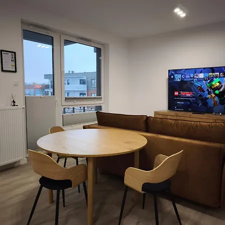 Lejlighed W Centrum Nowy Kameralny Apartamenta, Duzy Parking, Fv, Luksusowo Wyposazony, Playstation 5, Balkon, Klimatyzacja, Taras, Winda, Wyposazona Kuchnia